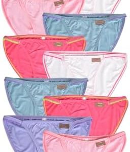 DingLu Women's Low Rise Viscose Bikini Panties - Comfortable String Underwear for Everyday Wear in Assorted Colors